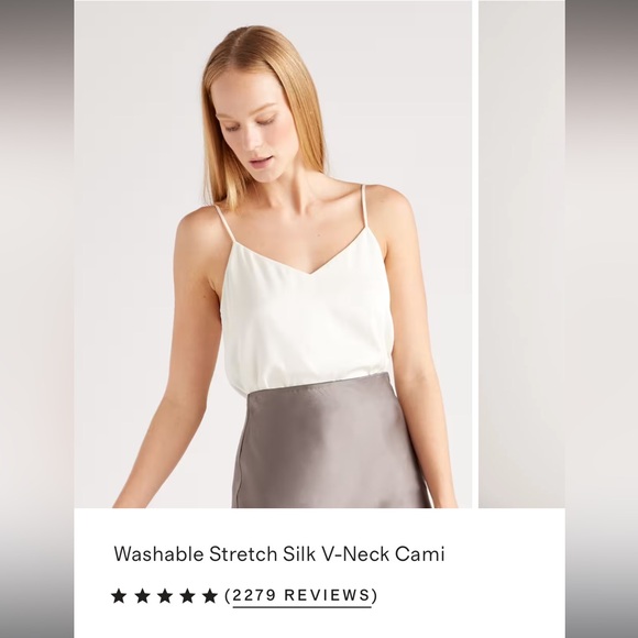 NWT 100% Silk Camisole, Quince, Medium - Picture 4 of 4